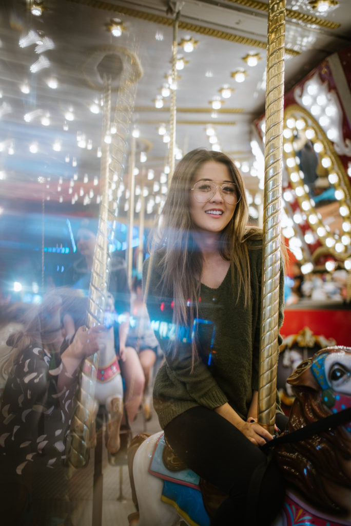 College lifestyle blogger, Demi Bang, shoots with Alyssa Pakes at the Arizona State Fair.