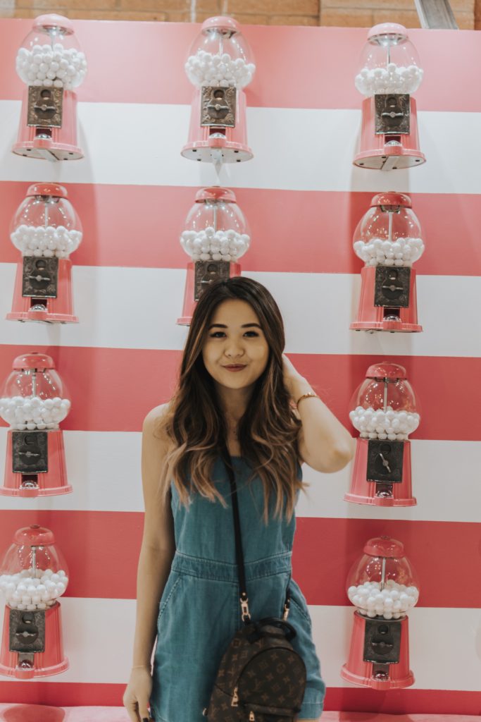 The Scene Pop-up Photo Experience in Tempe, Arizona with college blogger, Demi Bang, in candy room.