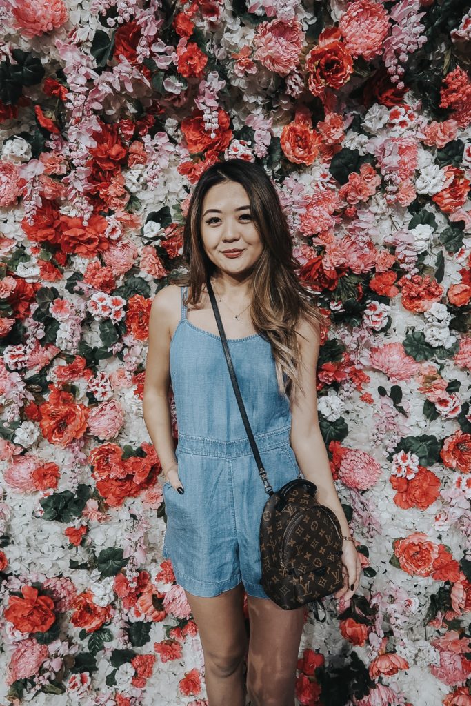 Arizona Pop-Up Photo experience with blogger, Demi Bang, in the flower room.