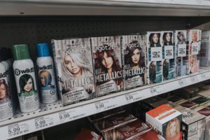 Target aisle of Schwarzkopf got2b® Metallic Silver.