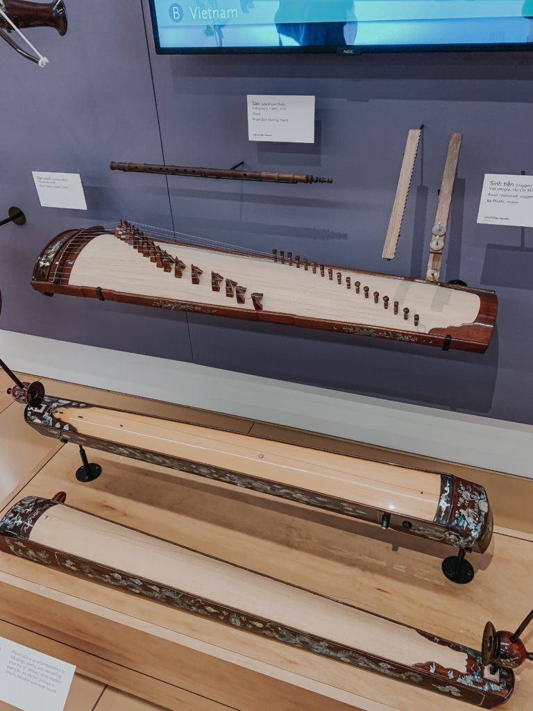 Vietnamese instrument, Đàn tranh, at Musical Instrument Museum in Phoenix, Arizona.