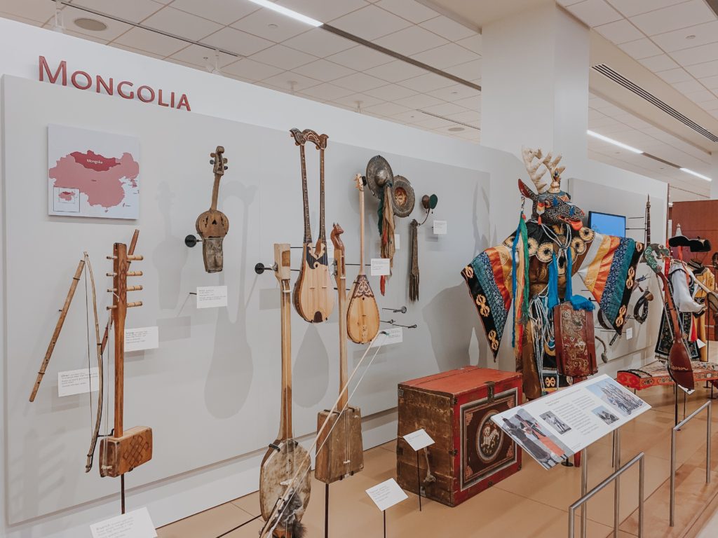 Mongolia display at Musical Instrument Museum. 