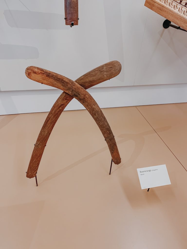 The boomerang at the Musical Instrument Museum.