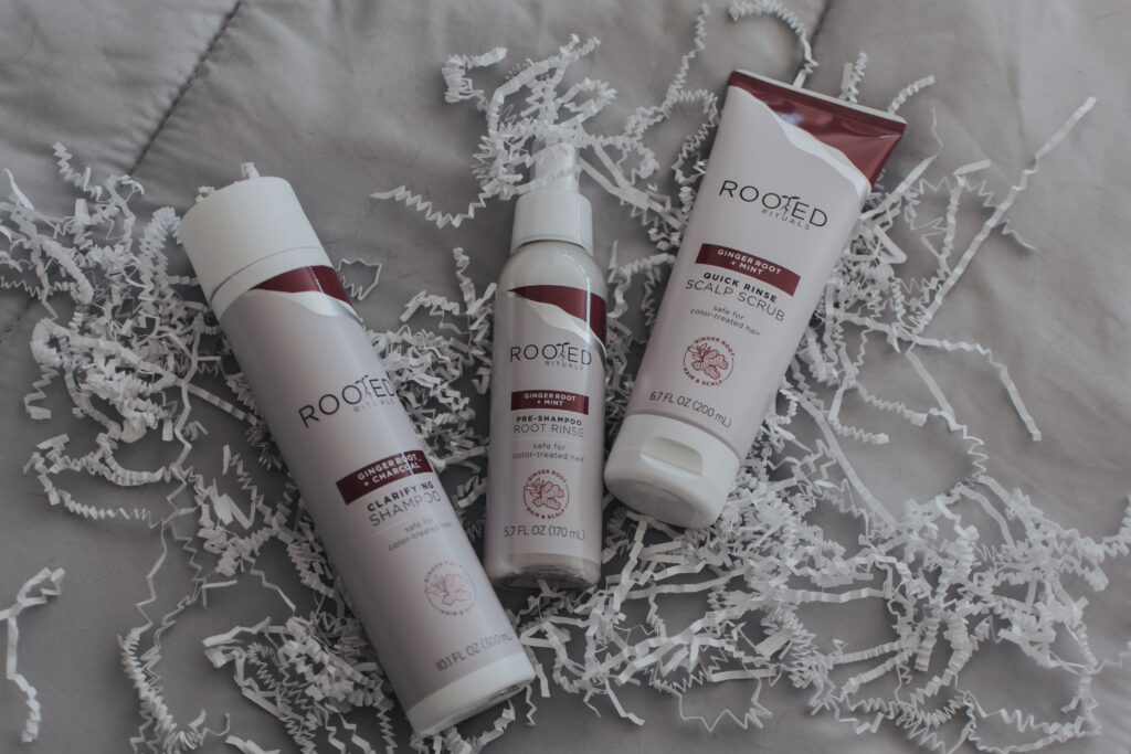 Rooted Rituals Cleansing products to help reset your hair scalp.