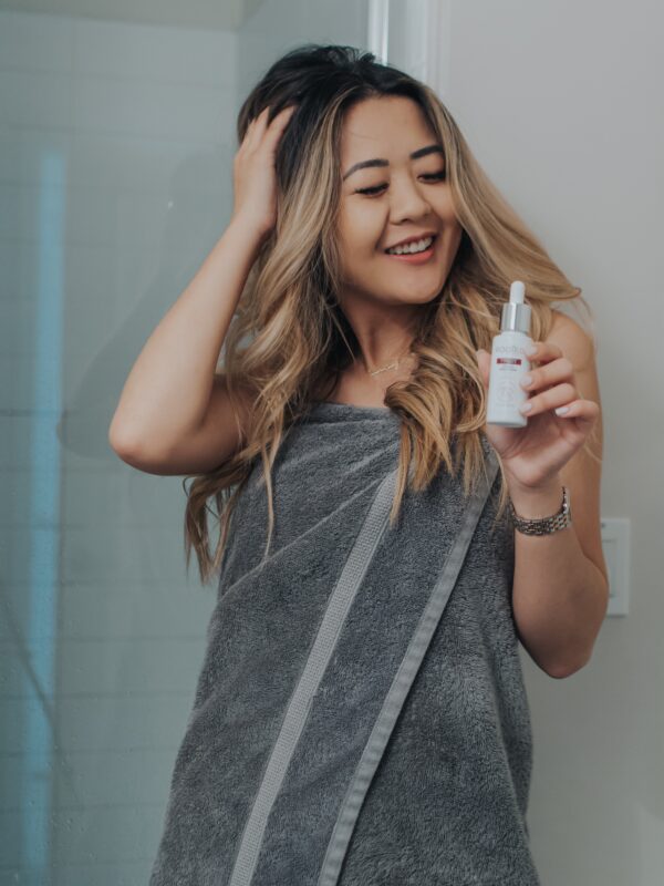 Demi Bang tries out Rooted Rituals as part of her haircare routine.