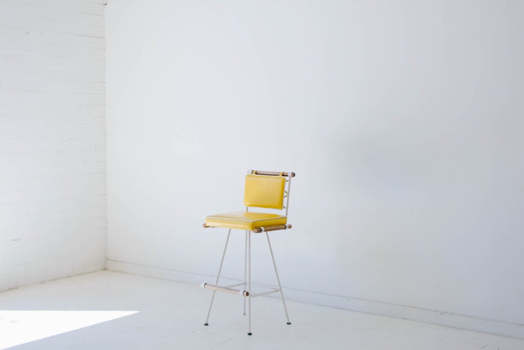 Yellow chair at WayLA studio.