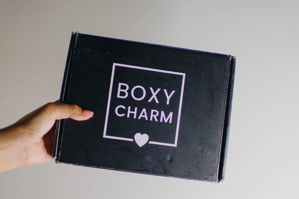 An outside box of BoxyCharm August 2020.