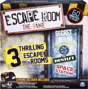 Holiday Gift Guide for Game Lovers for Family Games including Escape Room..