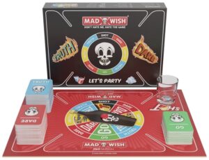Holiday Gift Guide for Game Lovers for Drinking Games including MadWish.