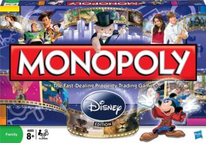 Holiday Gift Guide for Game Lovers for Family Games including Monopoly Disney Version.