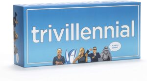 Holiday Gift ideas for Game Lovers for Party Games including Trivillennial.