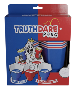 Holiday Gift Guide for Game Lovers for Drinking Games including TruthDare Pong.