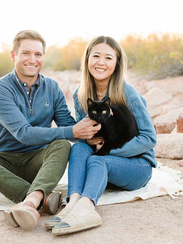 Demi Bang and Tyler Randol holiday cards for 2020.