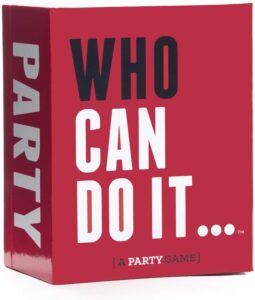 Holiday Gift Ideas for Party Game Lovers including Who Can Do It.