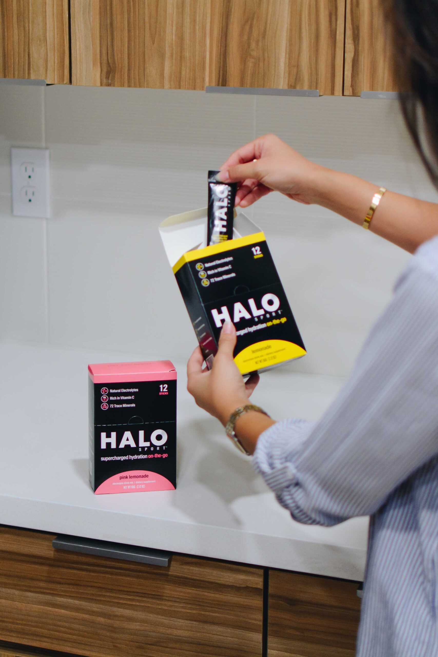 Healthy hydration with HALO On The Go Hydration Powders