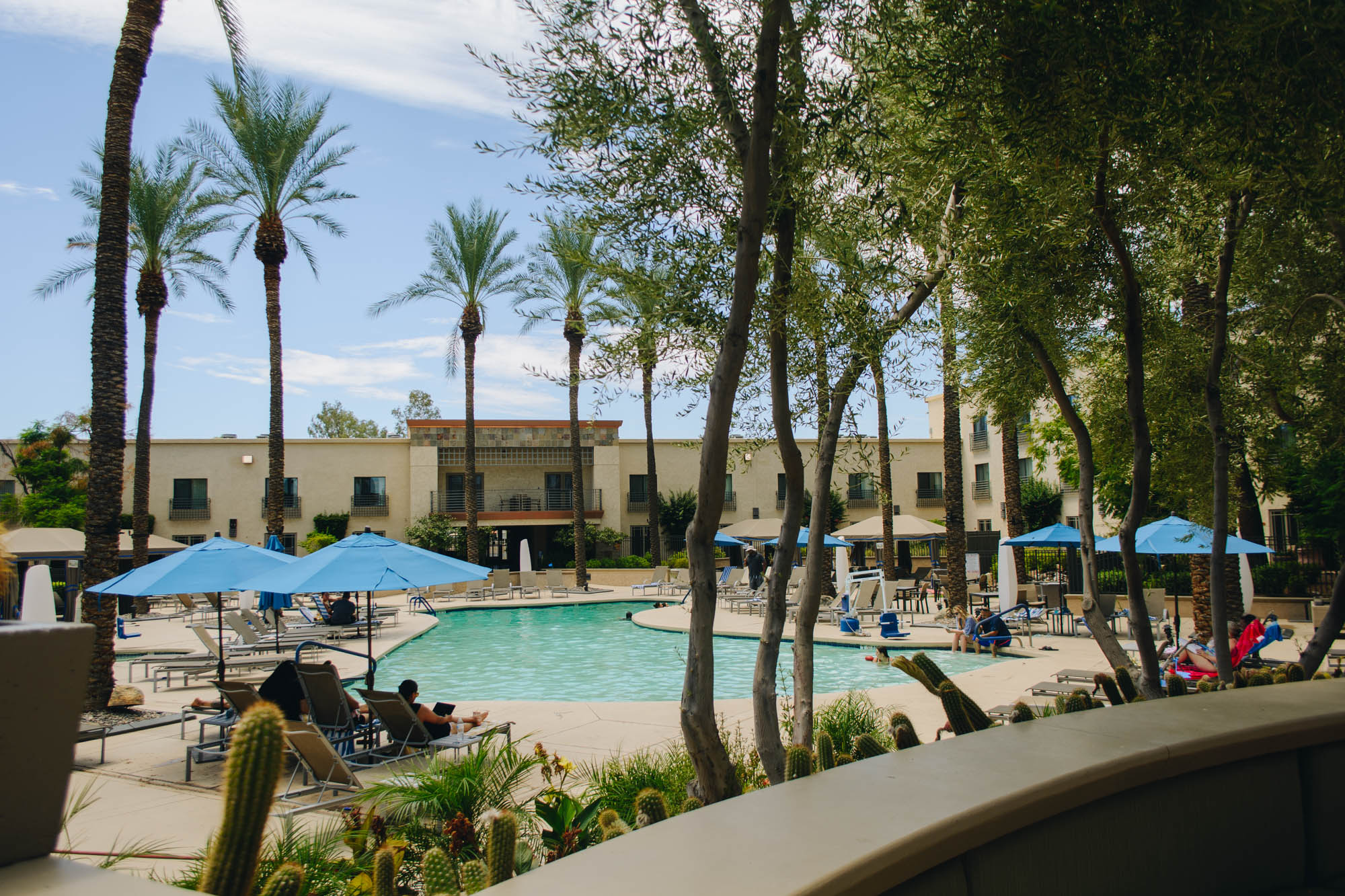 Arizona blogger Demi Bang spending time at the Pool at Hilton Scottsdale.