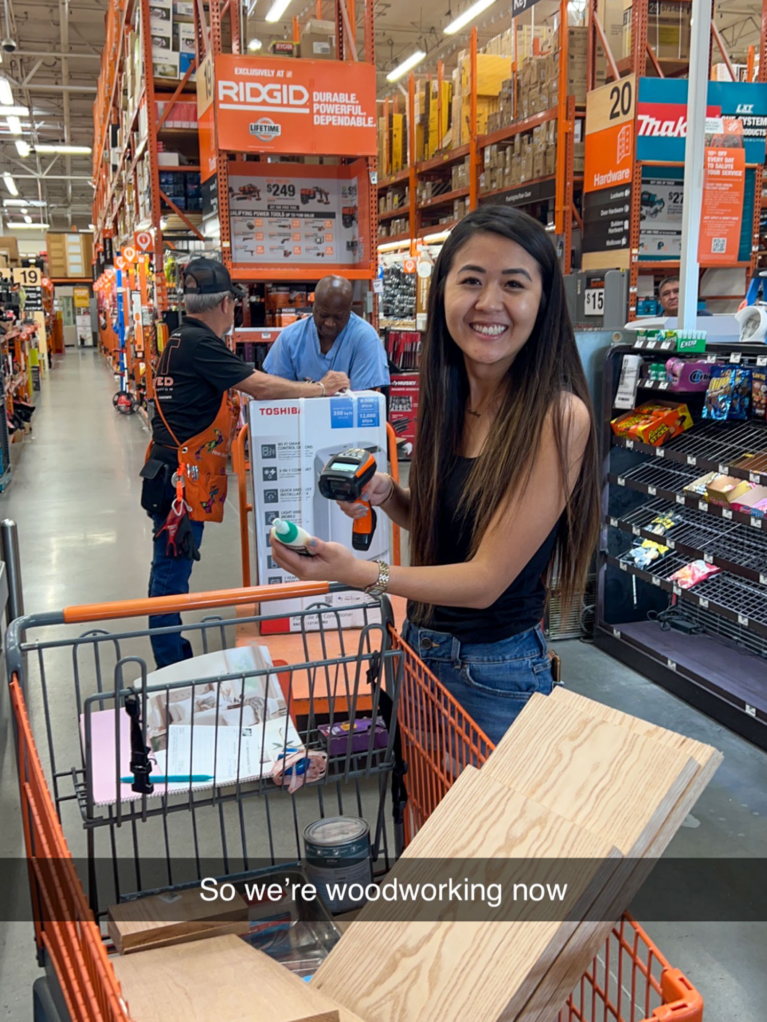 Demi Bang learning how to build a DIY nightstand for beginners