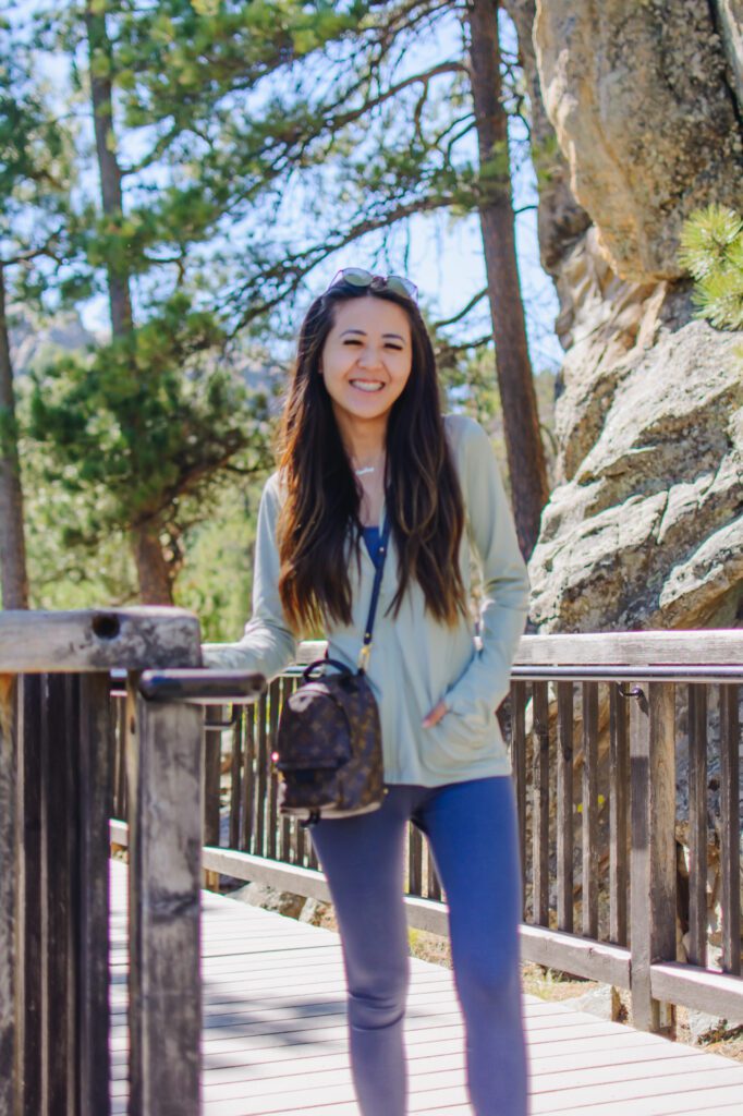 Arizona influencer Demi Bang travels to South Dakota to visit Mount Rushmore.