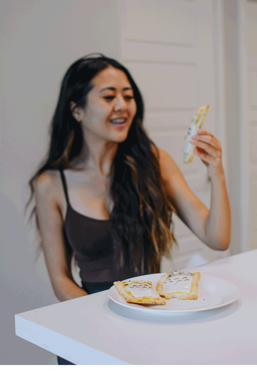 Arizona influencer Demi Bang shows how she makes Totoro Toaster Pastries.