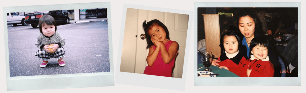 Baby photos of Demi Bang when she was younger.