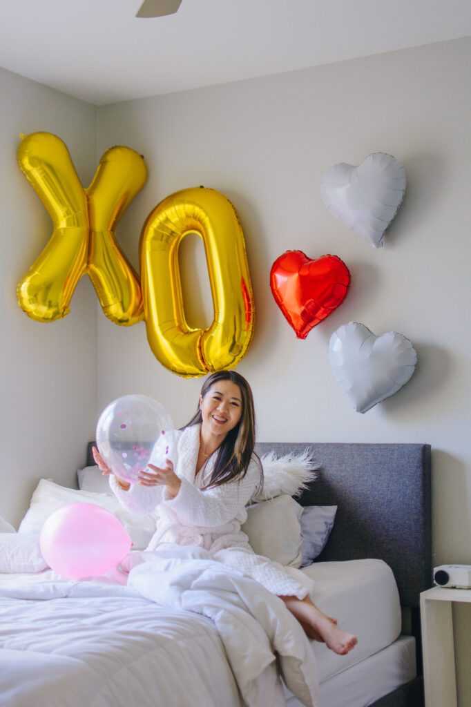 Demi Bang shares Valentine's Day themed photoshoot ideas with XOXO Balloons.