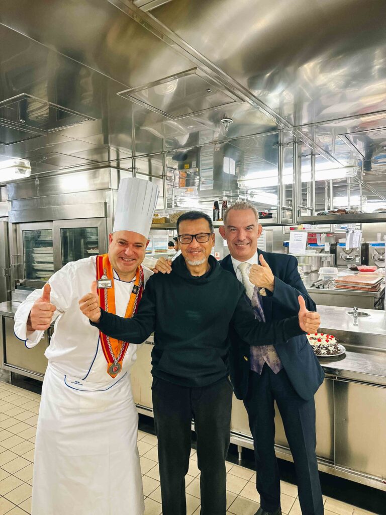 Touring the galley on the Discovery Princess cruise. 