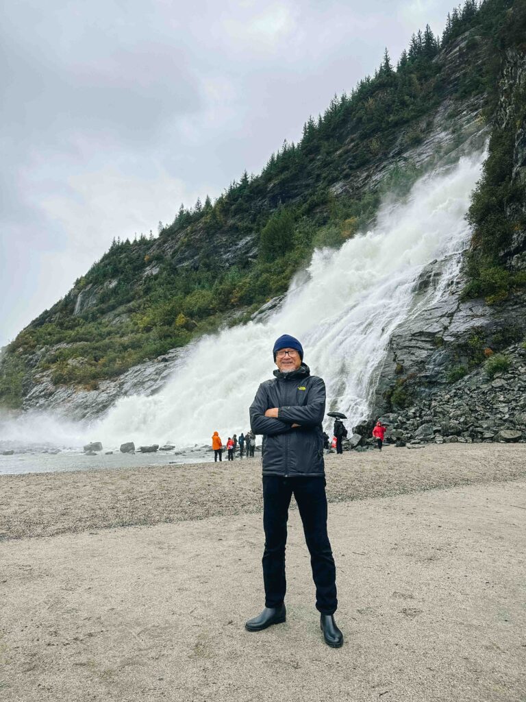 Nugget Falls in Juneau during an Alaskan cruise.