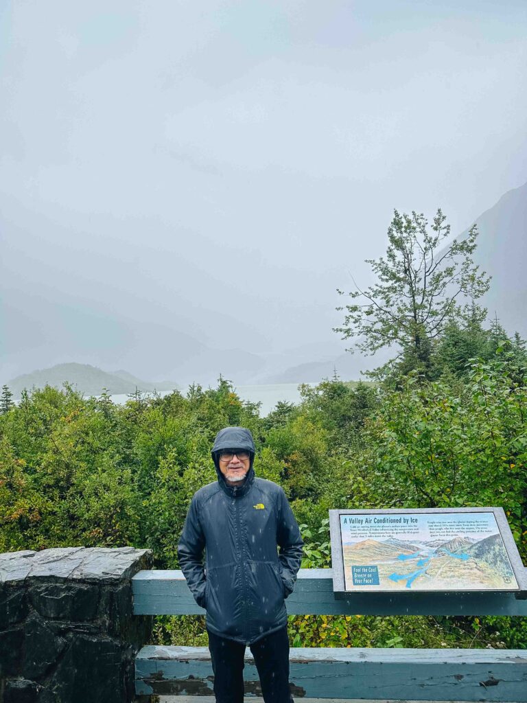 Dad at Mendenhall Glacier in Juneau, Alaska.